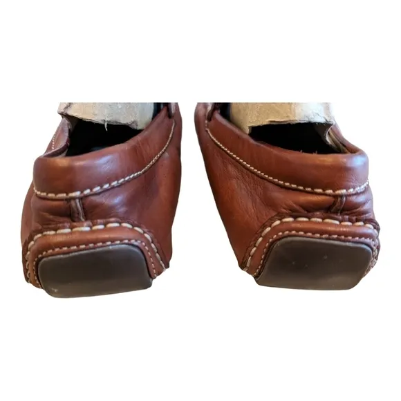 Robert Zur Men’s Hugo Loafers Brown Soft Leather Driving Shoes Size 11M Flaws