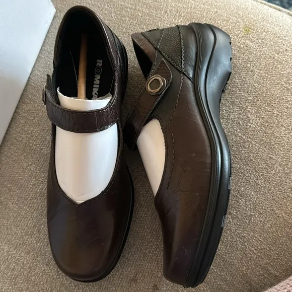 Romika Brown Cassie Mary Jane Leather Comfort Shoes 37