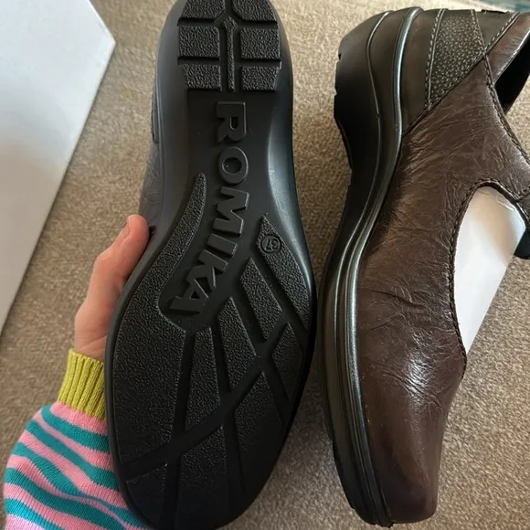 Romika Brown Cassie Mary Jane Leather Comfort Shoes 37