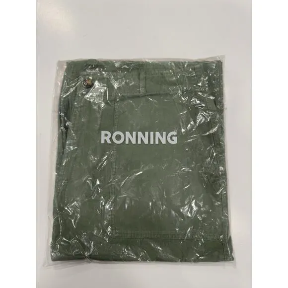 Ronning London Everyday Fatigue Pant in Olive Green Cotton Twill Size 36 Regular