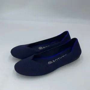 Rothy’s Ballet Flats Round Toe Slip On Comfort Knit Navy Blue Shoes