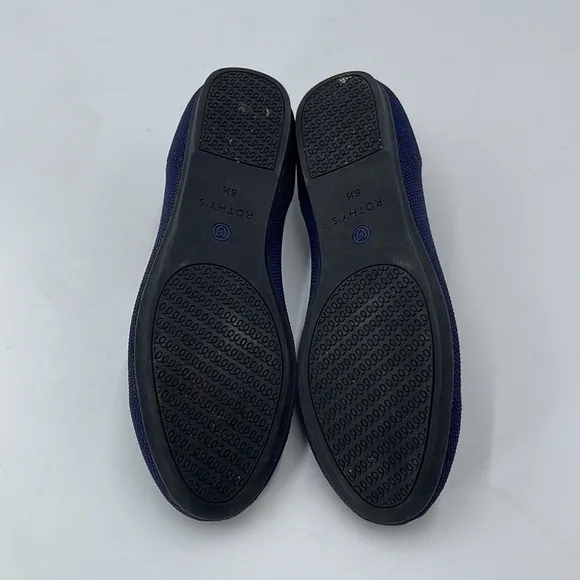 Rothy’s Ballet Flats Round Toe Slip On Comfort Knit Navy Blue Shoes