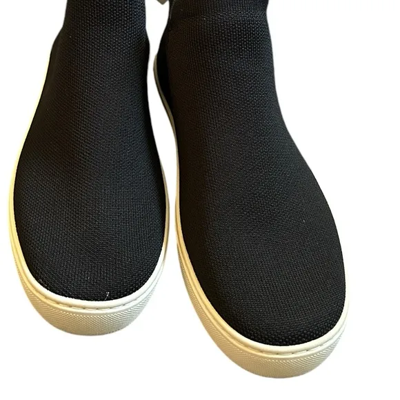 Rothy’s black shoes boots black with white sole size 10 women’s