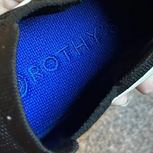 Rothy’s black shoes boots black with white sole size 10 women’s