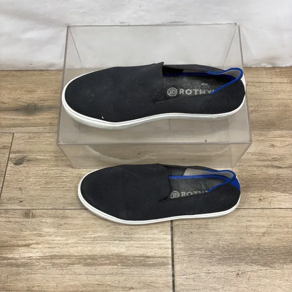 Rothy's Knit Sneakers Navy Blue Slip On Casual Shoes Women’s Size 8.5 US