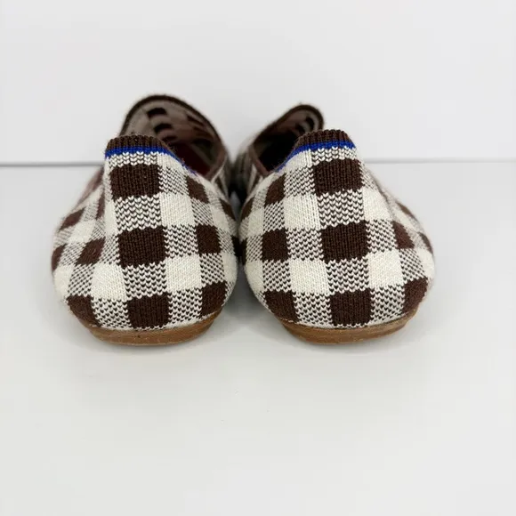 Rothy's Marta Ferri Merino Wool Loafer in Chestnut Check Size 10.5