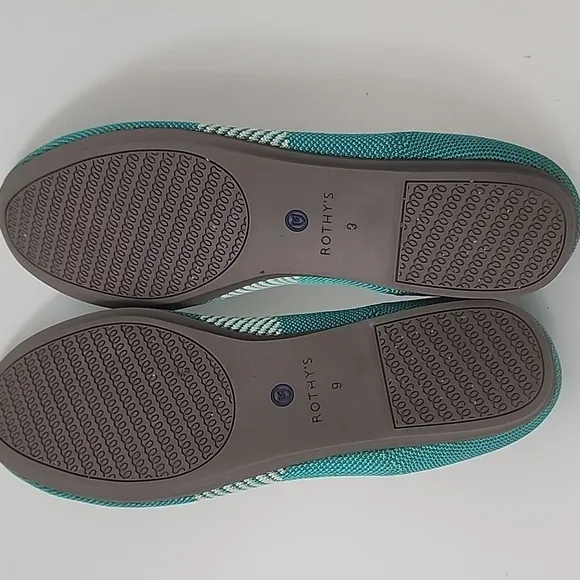 ROTHY's Mint Green Round Toe Flat Shoes - Women's 9