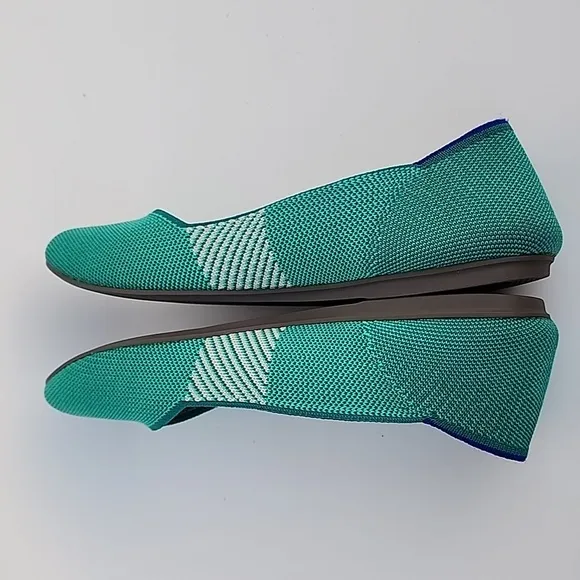 ROTHY's Mint Green Round Toe Flat Shoes - Women's 9