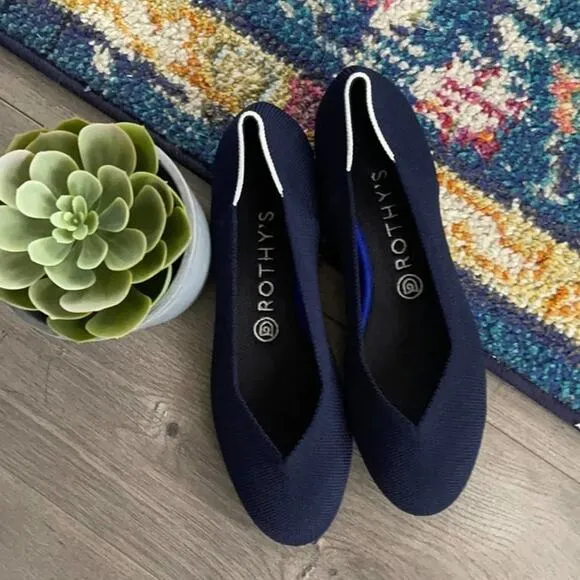 Rothy’s navy blue size 7 retired white halo woman’…
