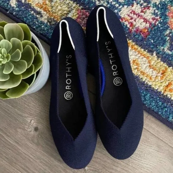 Rothy’s navy blue size 7 retired white halo woman’…