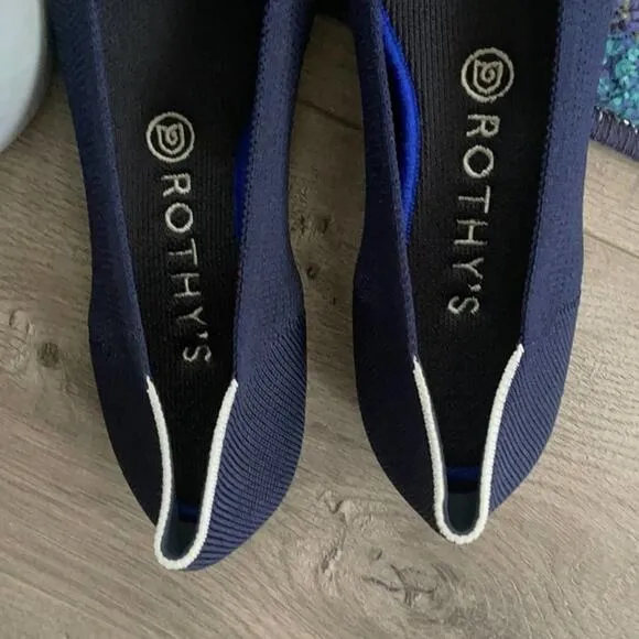 Rothy’s navy blue size 7 retired white halo woman’…