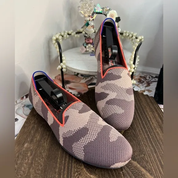 Rothy's Taupe Camo Loafers 9