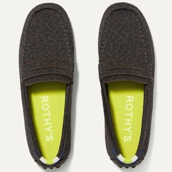 Rothy's The Driver Loafers in Chocolate Brown Spot on size 7.5