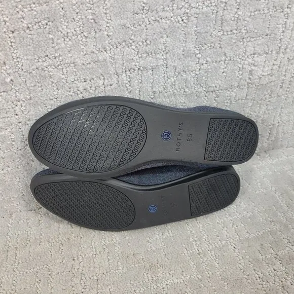 Rothy's The Loafer Women's Size 8.5 Navy Heather Slip On Flat Comfort Shoes