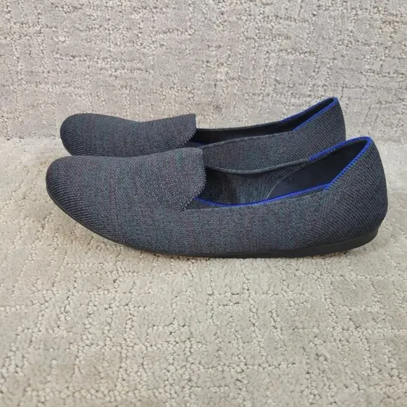 Rothy's The Loafer Women's Size 8.5 Navy Heather Slip On Flat Comfort Shoes