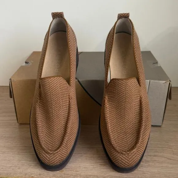 Rothy’s The Lug Loafer Merino Wool Blend ‘Teak Herringbone’ Women Shoes- SZ 10