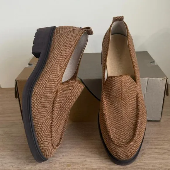 Rothy’s The Lug Loafer Merino Wool Blend ‘Teak Herringbone’ Women Shoes- SZ 10