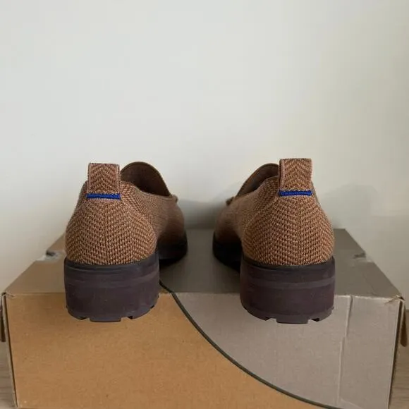 Rothy’s The Lug Loafer Merino Wool Blend ‘Teak Herringbone’ Women Shoes- SZ 10
