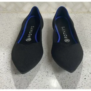 Rothy's The Point Navy Textile Ballet Flat Comfort Women’s US 7 Authentic