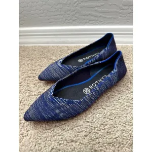 ROTHY’S | The Point Original Indigo Blue Heather Ballet Flats | Women’s 7.5
