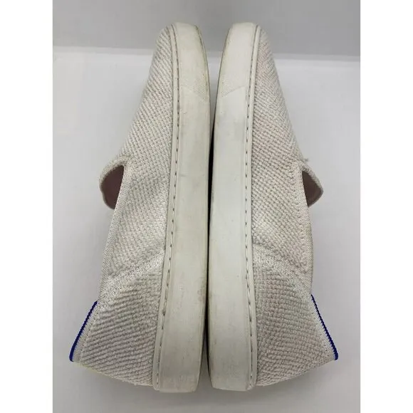 Rothy's The Sneakers Women's Size 10.5 White Terry Cloth Slip On Comfort Shoes
