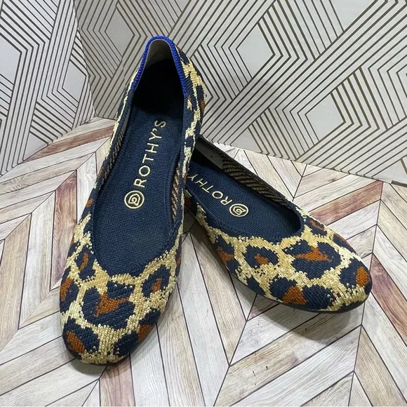 Rothy's The Square Big Cat Textile Flat Comfort Shoes Women’s US 7 Like New E5