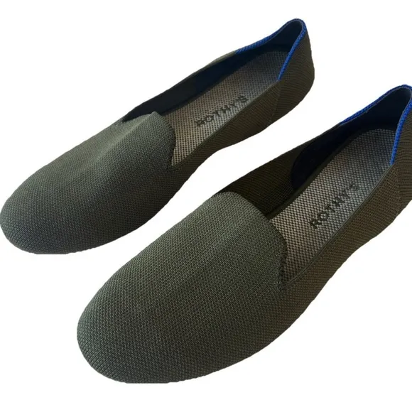 Rothy's Women's color Green olive Loafers size W 7.5