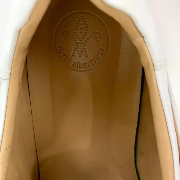 Royal Albatross Luna Golf Shoes White Silver Low Top Lace Up Vibram Sole Size 7