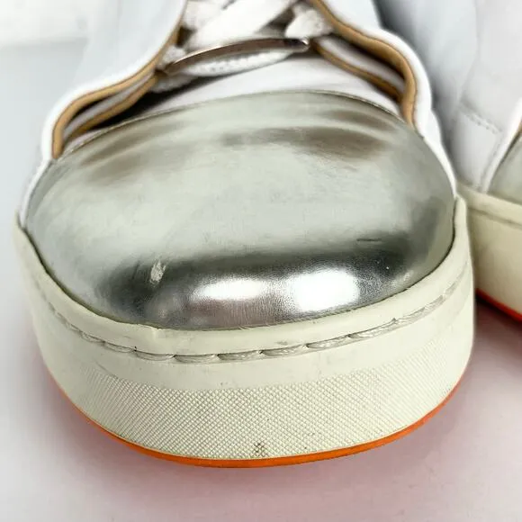 Royal Albatross Luna Golf Shoes White Silver Low Top Lace Up Vibram Sole Size 7