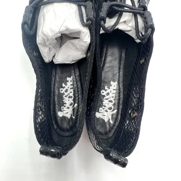Ryan &amp; O'Donnell Handcrafted Irish Soft Diamond Black Dance Shoes Ghillie's