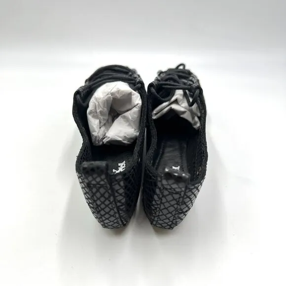 Ryan &amp; O'Donnell Handcrafted Irish Soft Diamond Black Dance Shoes Ghillie's