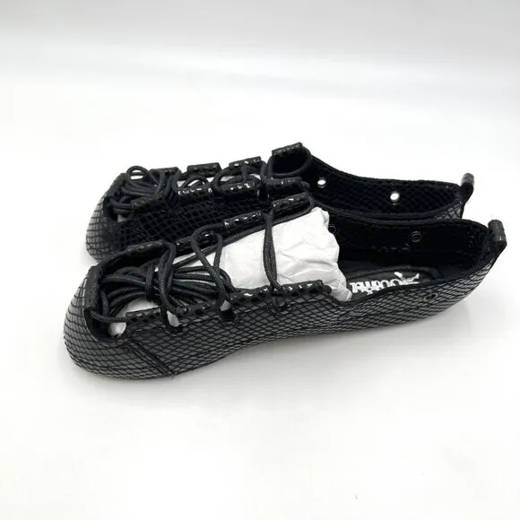 Ryan &amp; O'Donnell Handcrafted Irish Soft Diamond Black Dance Shoes Ghillie's