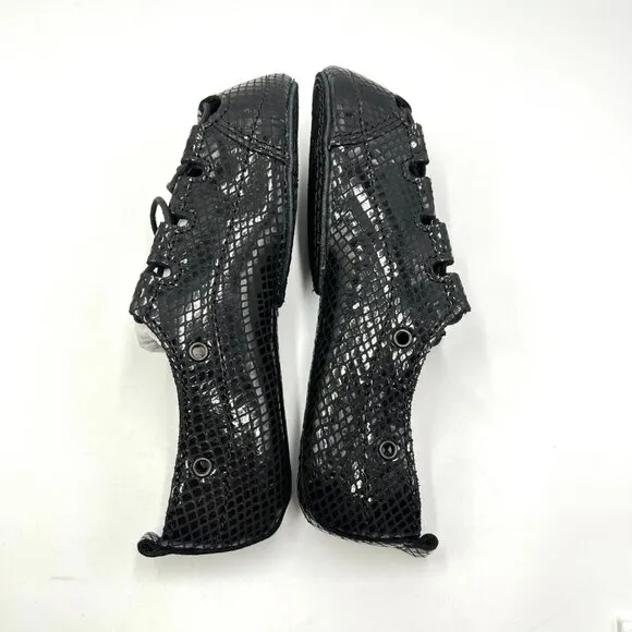Ryan &amp; O'Donnell Handcrafted Irish Soft Diamond Black Dance Shoes Ghillie's