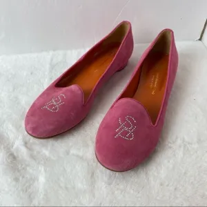Saint-Honore' Paris Made In Italy Pink Suede Shoes Size 38.5
