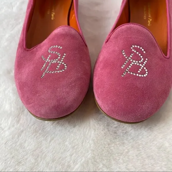 Saint-Honore' Paris Made In Italy Pink Suede Shoes Size 38.5