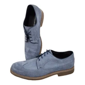 Saks Fifth Avenue Men's Gere Blue Suede Wingtip Oxford Shoes, Size: 13