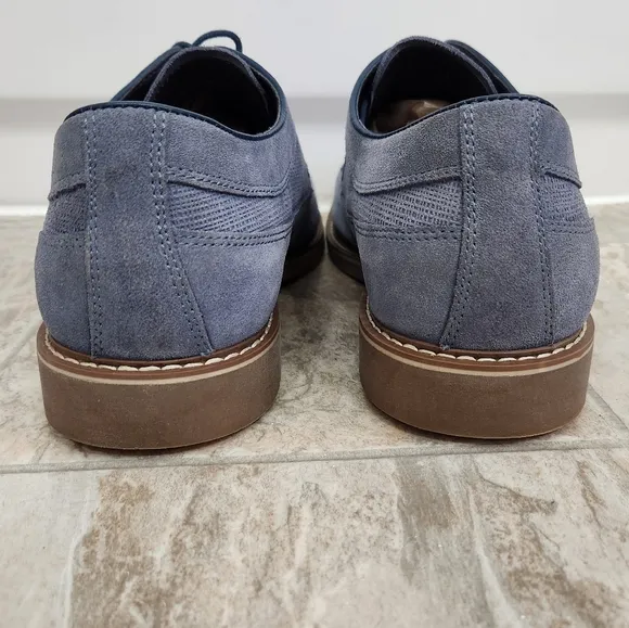 Saks Fifth Avenue Men's Gere Blue Suede Wingtip Oxford Shoes, Size: 13