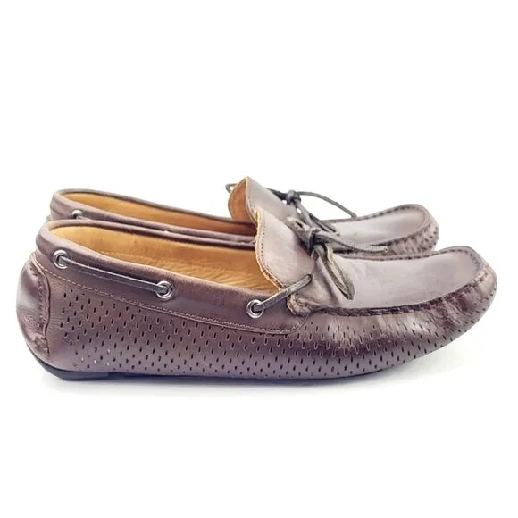 Saks Fifth‎ Avenue Perforated Suede Driving Shoes -  Size 8