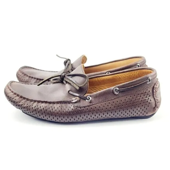 Saks Fifth‎ Avenue Perforated Suede Driving Shoes -  Size 8