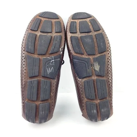 Saks Fifth‎ Avenue Perforated Suede Driving Shoes -  Size 8