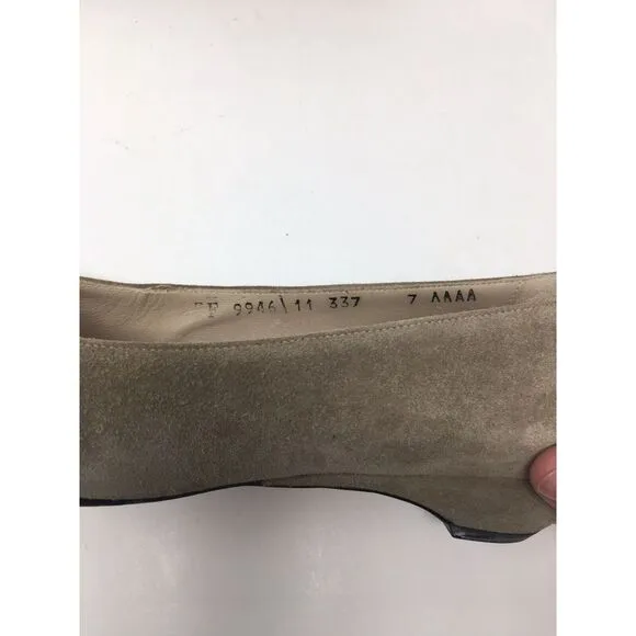 Salvatore Ferragamo Beige Savanna Printed Calf Leather‎ Suede Shoes 7AA