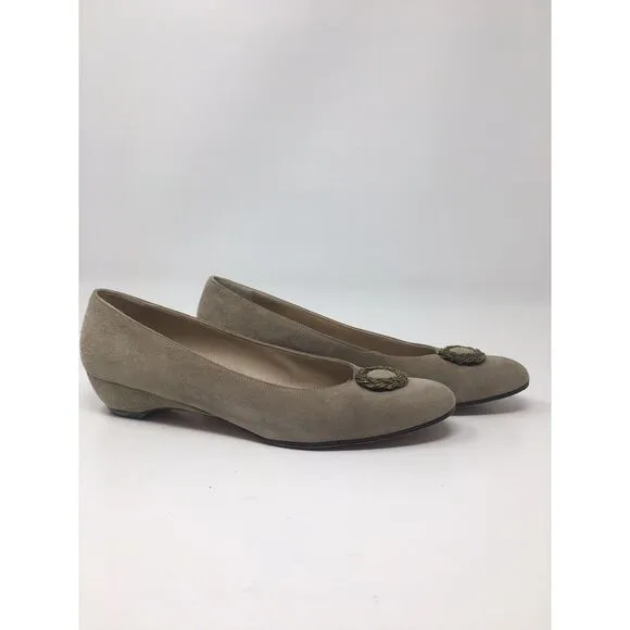 Salvatore Ferragamo Beige Savanna Printed Calf Leather‎ Suede Shoes 7AA