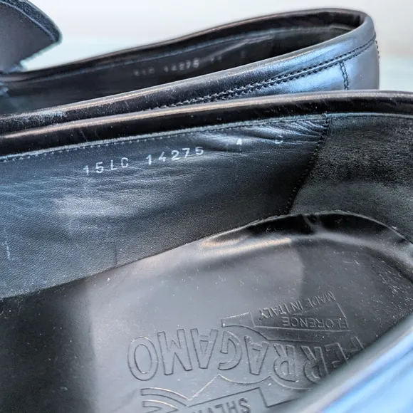 Salvatore Ferragamo black leather shoes
