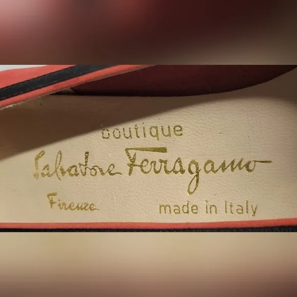 Salvatore Ferragamo Boutique Pink Suede Bow Shoes Sz 7