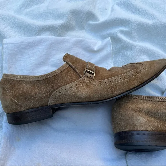 Salvatore Ferragamo Brown Suede Loafers