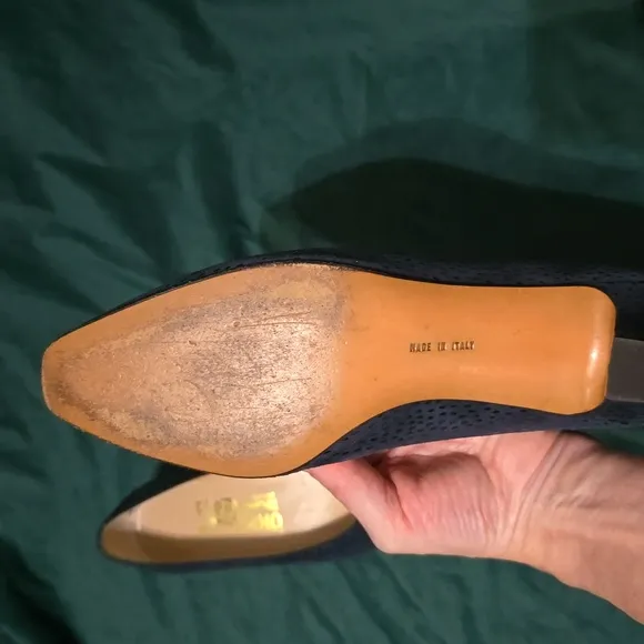Salvatore Ferragamo Brushed Suede Snake skin print shoes size 7B