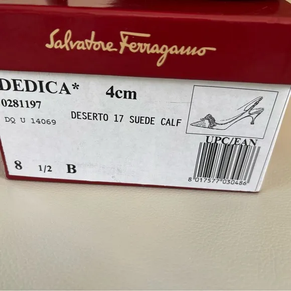 Salvatore Ferragamo DEDICA Slingback, Size 8.5