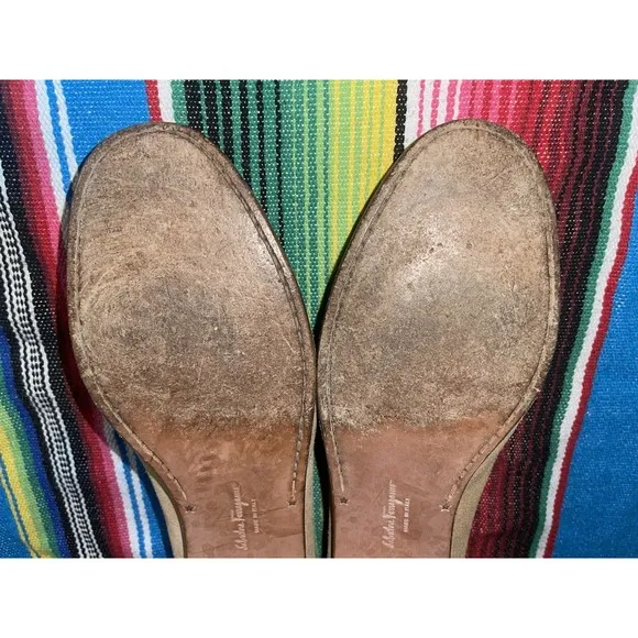 Salvatore Ferragamo Shoes Women Loafers 7.5B Florence Italy