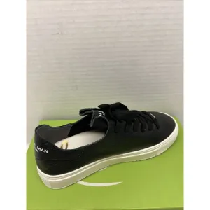 Sam Edelman Black Leather Pebble Athletic Shoes Soft Women Size 6 M NEW
