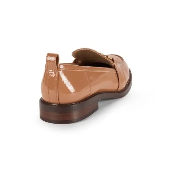 SAM EDELMAN Christy Patent Leather Loafers Camel Gold Size Women 8.5 M $150 MSRP